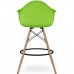 Стілець барний хокер високий зелений Тауер Вуд Eames