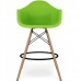 Стілець барний хокер високий зелений Тауер Вуд Eames