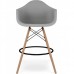 Стілець барний високий сірий Тауер Вуд Eames