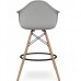 Стілець барний високий сірий Тауер Вуд Eames