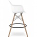 Стілець високий Тауер Вуд Eames барний хокер білий