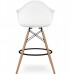Стілець високий Тауер Вуд Eames барний хокер білий