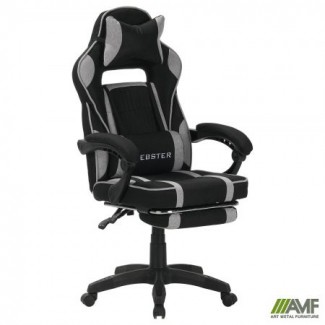 Крісло геймерське VR Racer Textile Webster чорний/сірий/Рейсер 