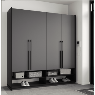 Шафа розпашна на 4 дверки з штангами R-0008 1969х570х2100