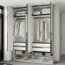 Шафа розпашна на 4 дверки з штангами R-0008 1969х570х2100