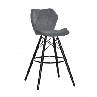 Greg Б-Т сірий B-1004 BAR 75-BK/Грег барний стілець