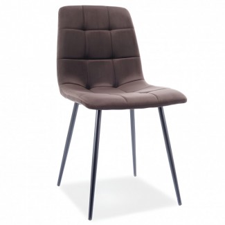 Стілець MIA чорний каркас/капучино/Міа