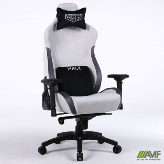 Крісло геймерське VR Racer Textile Halk сірий/чорний/Халк