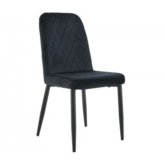 Стілець N-44 чорний велюр + чорний
