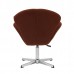 Крісло Сван у тканині букле з регулюванням висоти коричневе