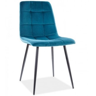 Стілець MIA чорний каркас/бірюза/Міа