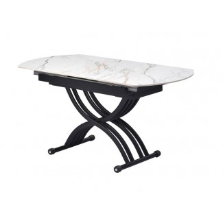 Керамічний стіл Карло TMT-100 каса голд + чорний (120/150х80)