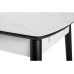Керамічний стіл TM-87 білий мармур + чорний 110/140х75	