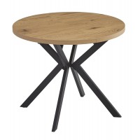 VITIS Стіл 990(+2x50) MDF+Melamin OAK / чорний /ВИТИС