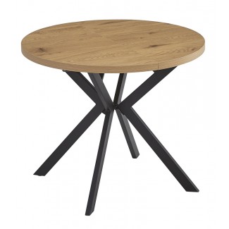 VITIS Стіл 990(+2x50) MDF+Melamin OAK / чорний /ВИТИС