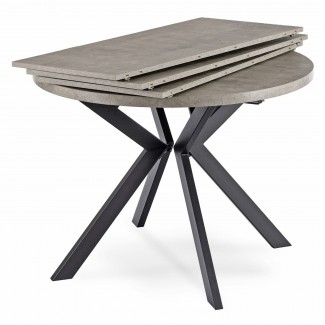 VITIS Стіл 90(+2x50) MDF+Melamin Бетон/чорний /ВИТИС