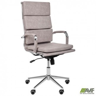 Крiсло Slim FX HB Хром Tilt WAX Light Grey/Слім