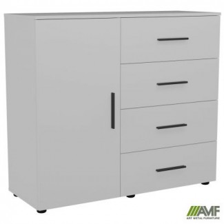 Комод City-421L чотири шухляди одні двері (1120х420х1000Н) Білий/Сіті