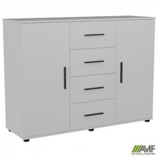 Комод City-423 чотири шухляди дві двері (1340х420х1000Н) Білий/Сіті