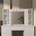 Туалетний стіл з дзеркалом і підсвіткою Kler 120x140/75x43 см – Графіт/Клер