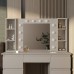 Туалетний стіл з дзеркалом і підсвіткою Kler 120x140/75x43 см – Графіт/Клер