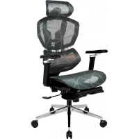 Офісне крісло X-7002 Black/Black/Green (Massage)