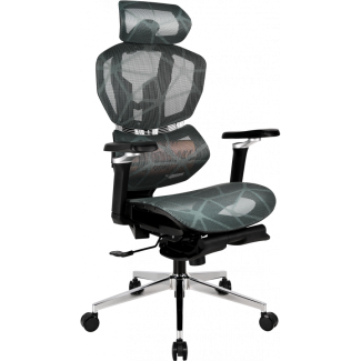 Офісне крісло X-7002 Black/Black/Green (Massage)