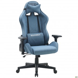 Крісло VR Racer Textile Maximus тканина синя/чорний/Максімус (Максимус) в Одессе от магазина «Оникс»