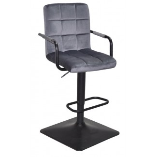 AUGUSTO-ARM Б-Т сірий B-1034 BAR 4- BK - Base Барний стілець/Августо