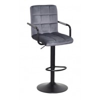 AUGUSTO-ARM Б-Т сірий B-1034 BAR BK - Base Барний стілець/Августо