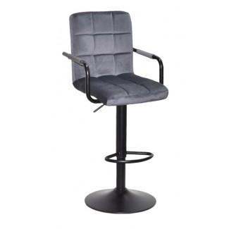 AUGUSTO-ARM Б-Т сірий B-1034 BAR BK - Base Барний стілець/Августо