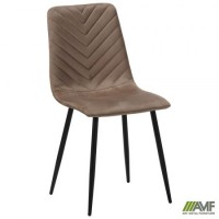 Стілець обідній Loki чорний/velvet темний- камін/Локі