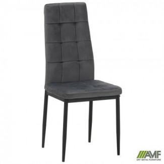 Стілець Hunter чорний/вельвет темно-сірий/Хантер