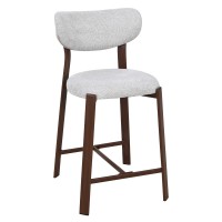 Напівбарний стілець NOMI H-1 горіх метал/бежева тканина